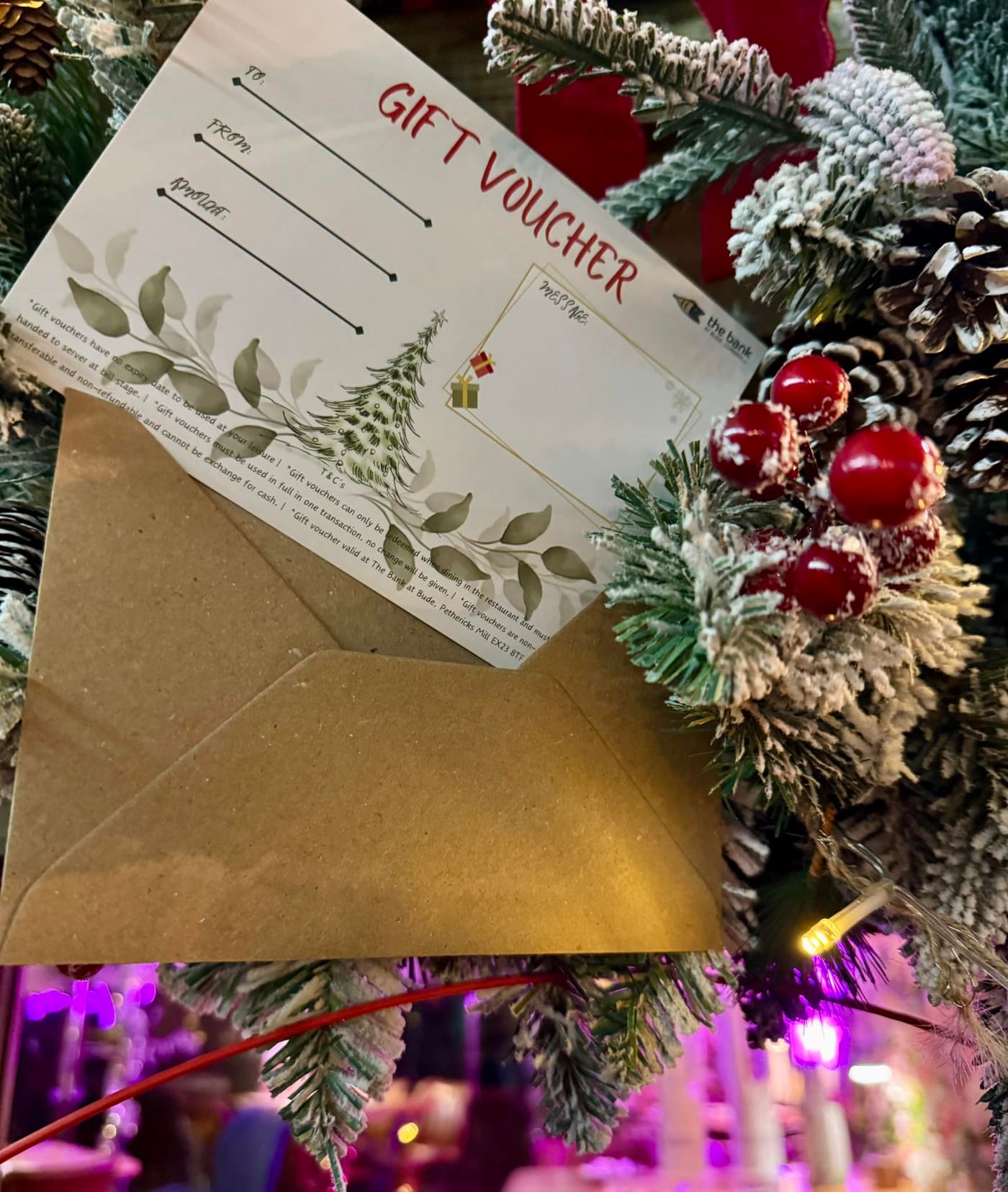 A The Bank at Bude gift voucher — the perfect present for tapas and cocktails in Bude, Cornwall